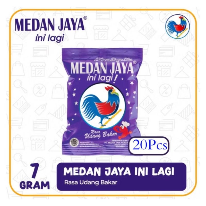 

[ HALAL ] MEDAN JAYA RASA UDANG BAKAR RENCENG 20 Pcs x 7gram