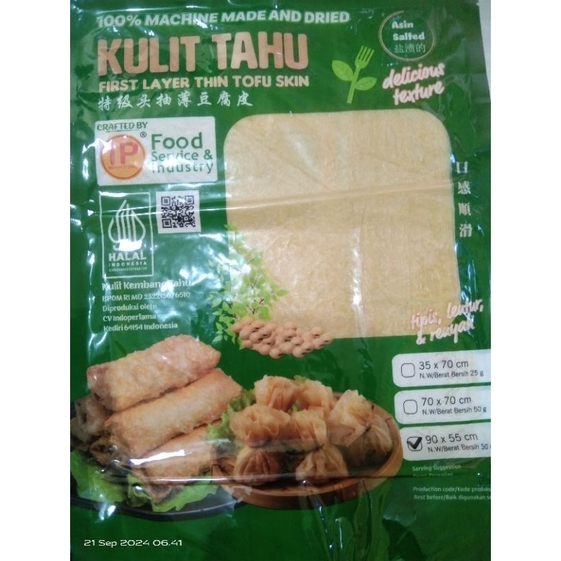 

Kulit Kembang Tahu Dimsum Jumbo 90x55/70x70