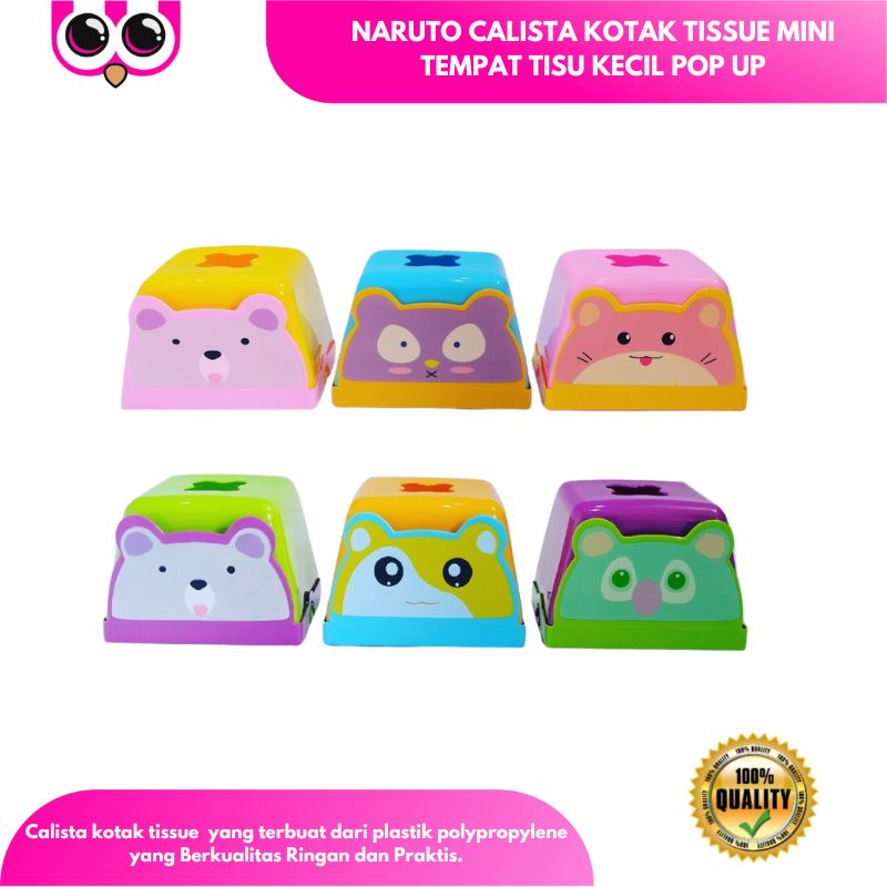 NARUTO CALISTA KOTAK TISSUE MINI TEMPAT TISU KECIL POP UP
