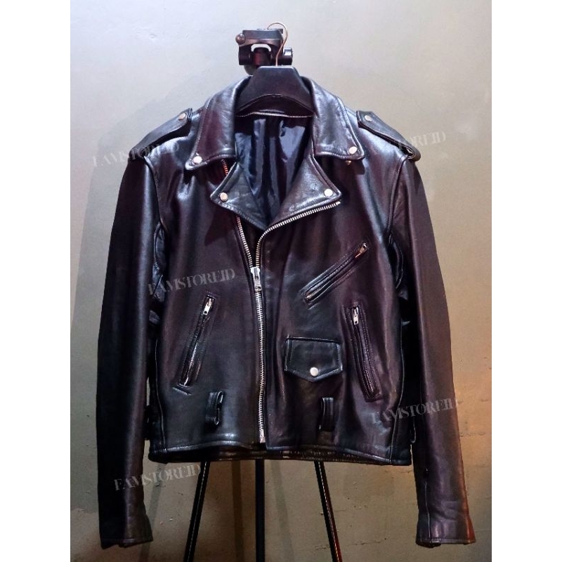 Jaket Kulit Ramones Tebal Not Schott/Avirex/Buco/RBC