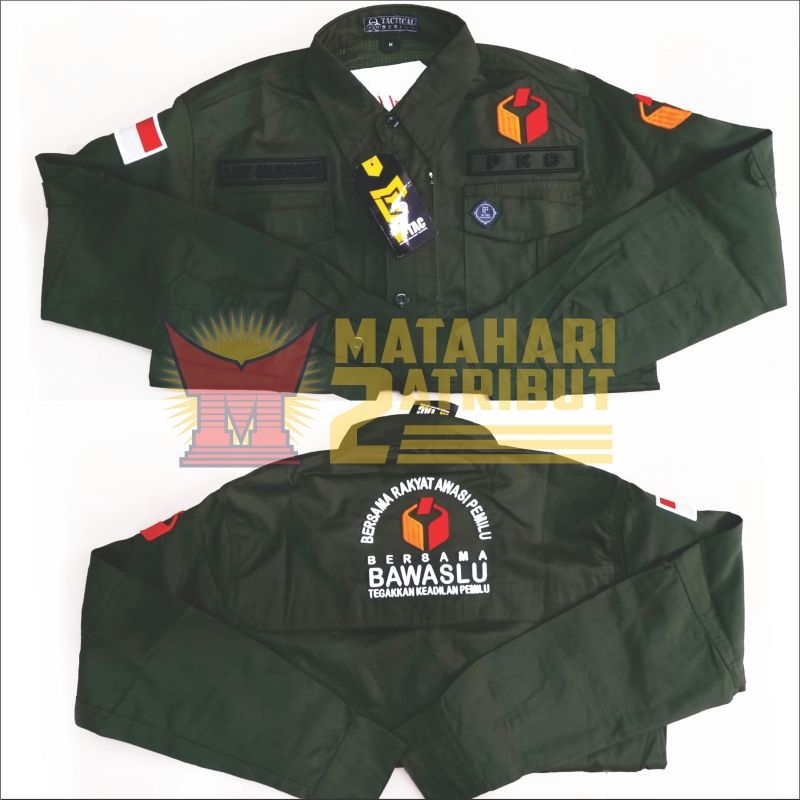 kemeja Bawaslu kemeja panwaslu full bordiran timbul bordir 3D