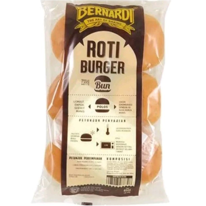 

Roti Bernardi Burger Polos Bogor Frozen food