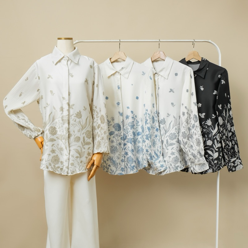 blouse motif / blouse cewek motif / blouse satin/ blouse renaissance / blouse wanita motif