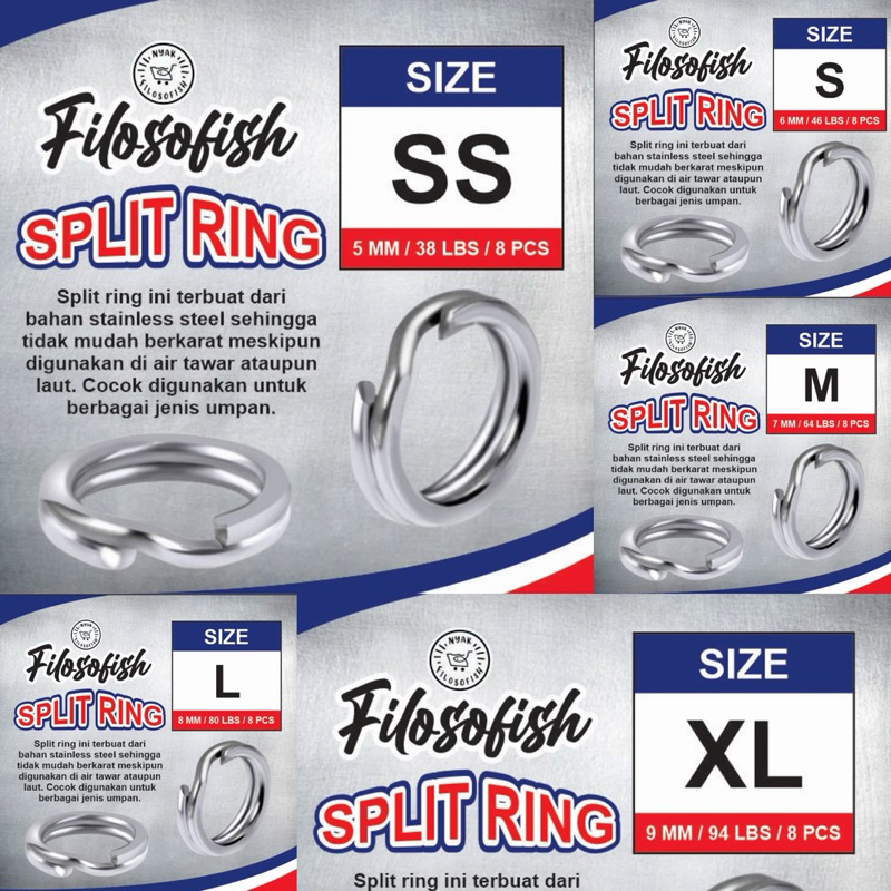 Split Ring sambungan umpan pancing filosofish