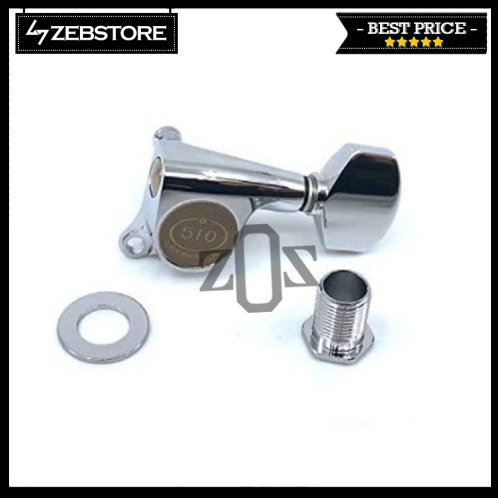 Dryer Tuning Machine Pemutar Senar Gotoh SGS510 A07 6 In Line Chrome
