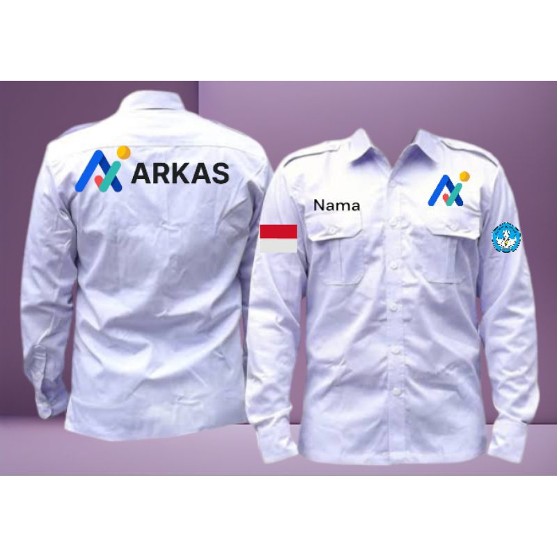 kemeja kerja baju pdh seragam kerja arkas full bordir free bordir nama