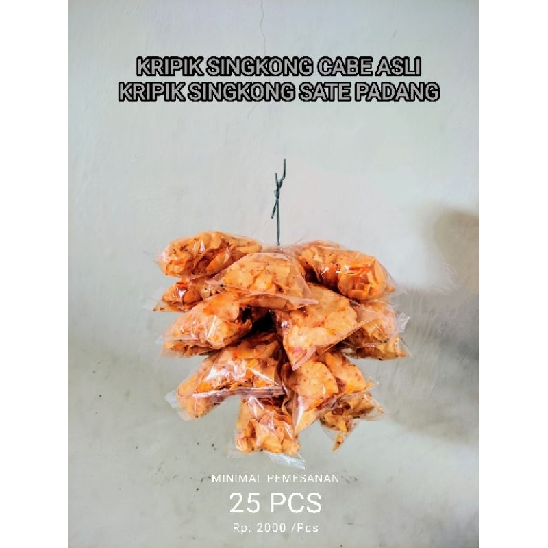 

Keripik singkong padang sate padang asli ekstra daun jeruk