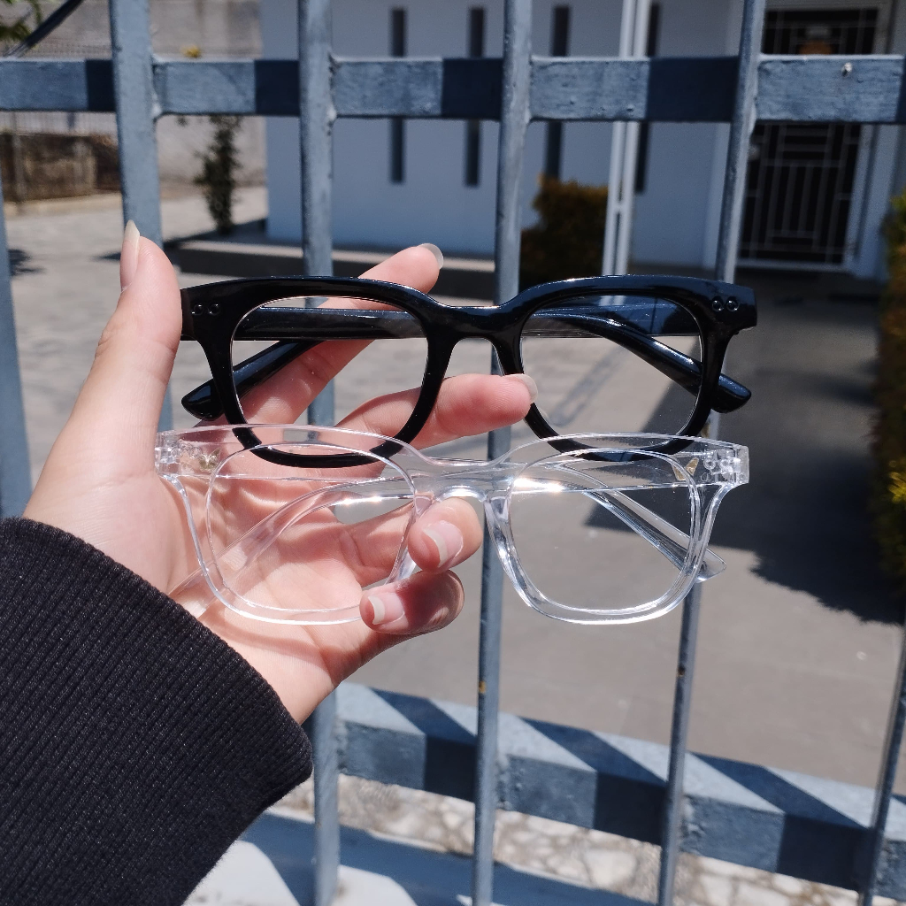 Frame Kacamata Gaya Vincent Logo V Pria Wanita Free Box Dan Lap - GM05