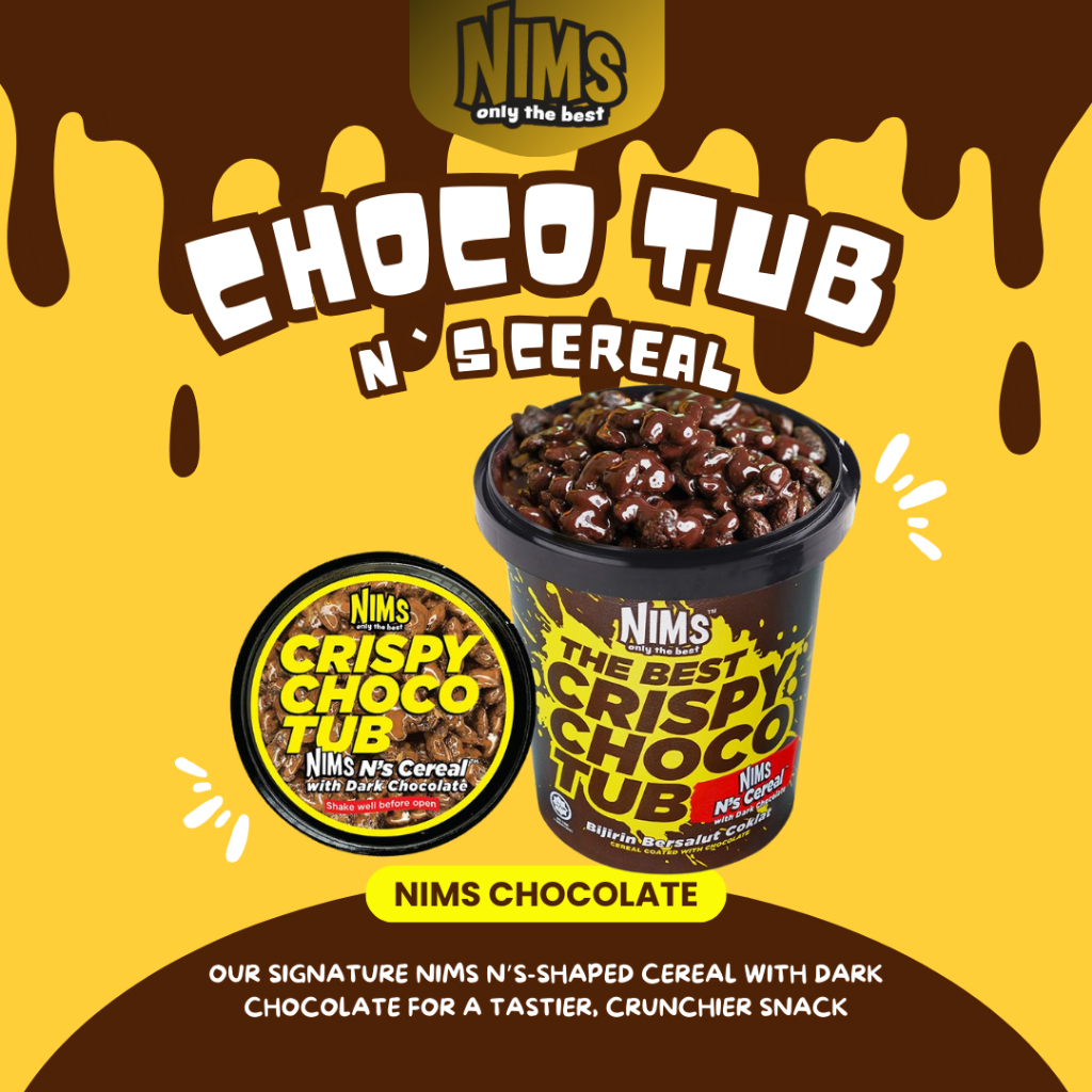 

Nims Choco Crispy Tube NS Cereal with Dark Chocolate Cokelat Cereal Chocolate