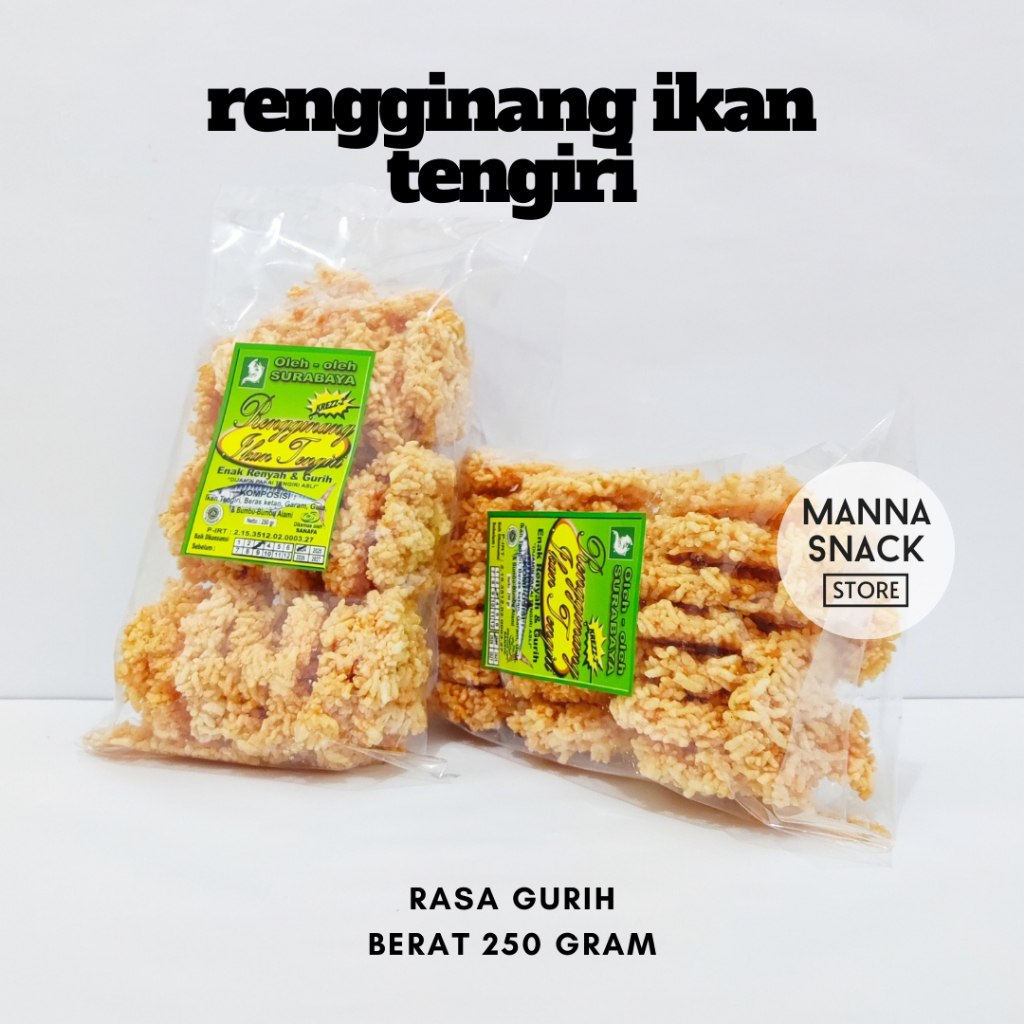 

Manna Snack - Rengginang Ikan Tengiri Tenggiri Laut Asli Cemilan Tradisional