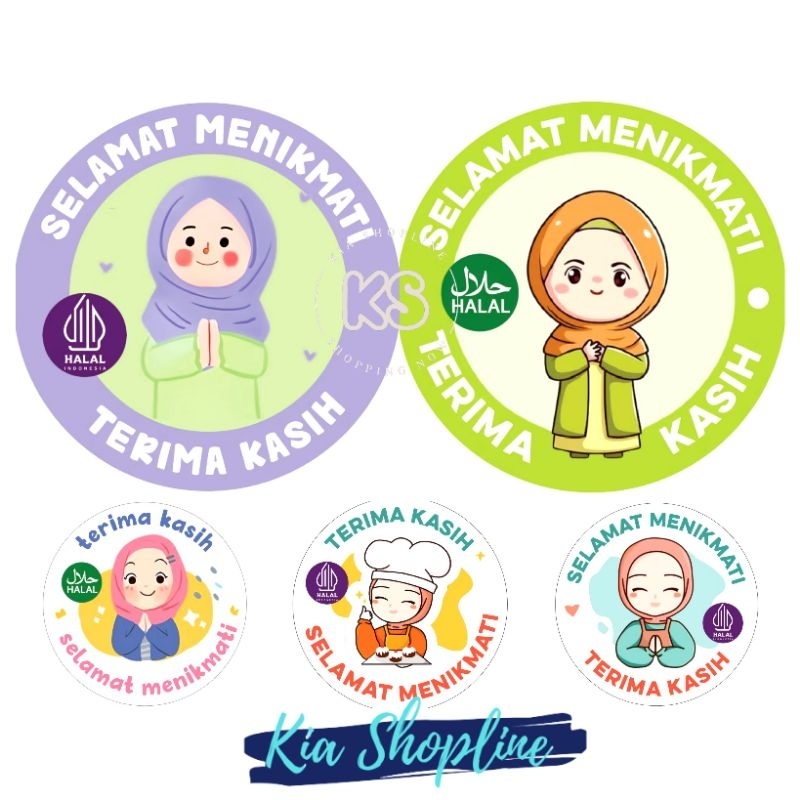 

Stiker selamat Menikmati /Stiker Label/Stiker kemasan 1 roll 500 pcs