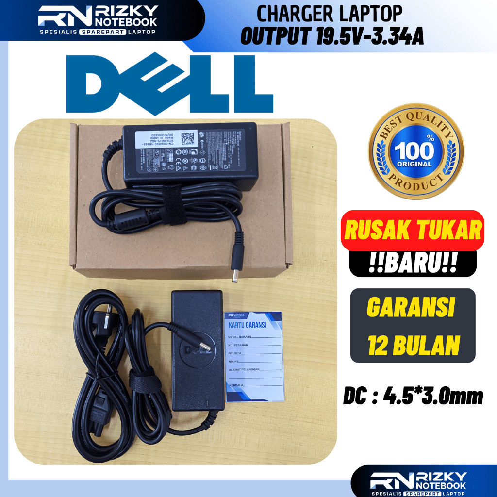 ORI Charger Laptop Dell Latitude 14 3000 3420 3410 3490 3500 3510 3590 Series inspiron vostro