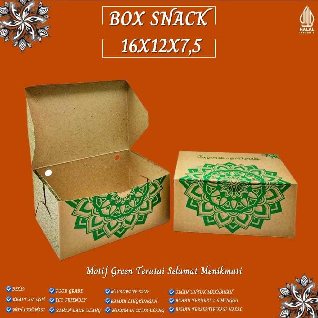 

Dus Snack batik hijau 12×16 SEPACK ISI 100PCS