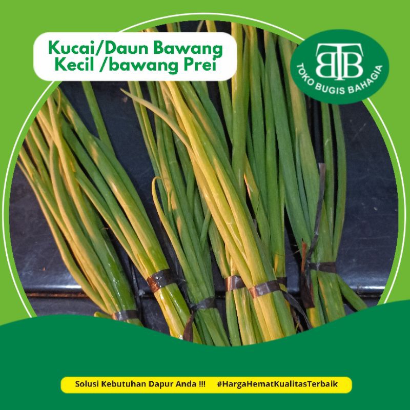 

Daun Bawang Kecil/Kucai/Bawang Prei (Perikat Kecil)Pasar Online Murah Makassar