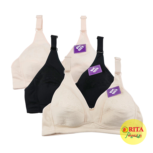 Grape - Full Cup Mama Bra Polos Tanpa Kawat Big Size Bh Tanpa Busa Dk 132 B