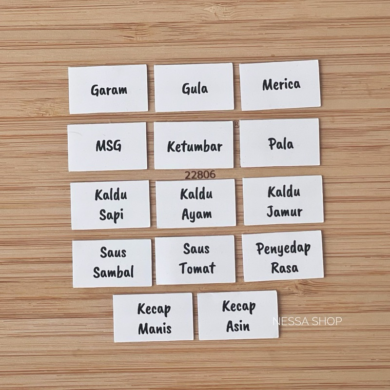 

Stiker waterproof MINI - BUMBU DAPUR