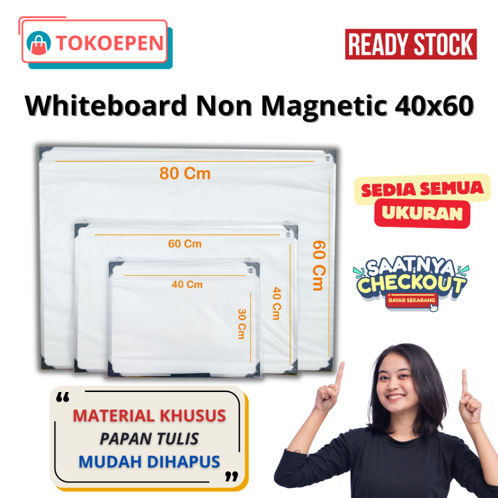 

Papan Tulis 40*60 Non Magnetic