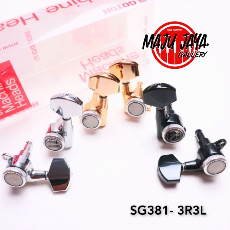 dryer gitar elektrik gotoh locking tuner SG381 MGT 3R 3L gold hitam or chrome