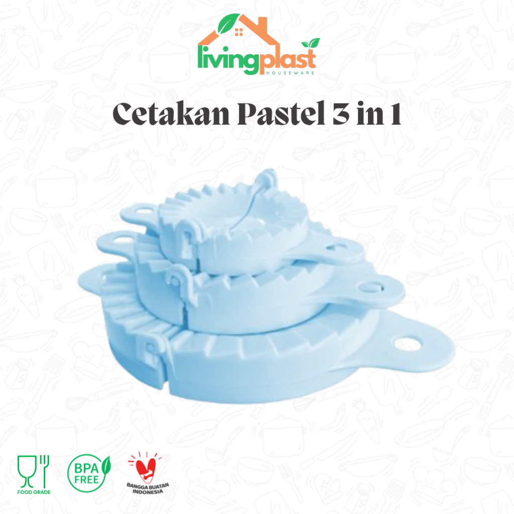 Cetakan Pastel 3 in 1 / Cetakan Pastel 3 Ukuran / Cetakan Kue Plastik / Cetakan Jalangkote
