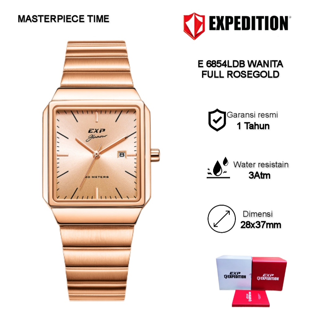 EXPEDITION E 6854LDB JAM TANGAN RANTAI WANITA ORIGINAL GARANSI RESMI