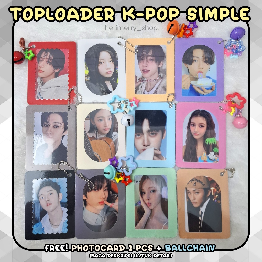 TopLoader Deco Photocard Holder Kpop Simple - PC POCAHOL CAHOL Handmade 2 Sisi Toplo Universal Poca 