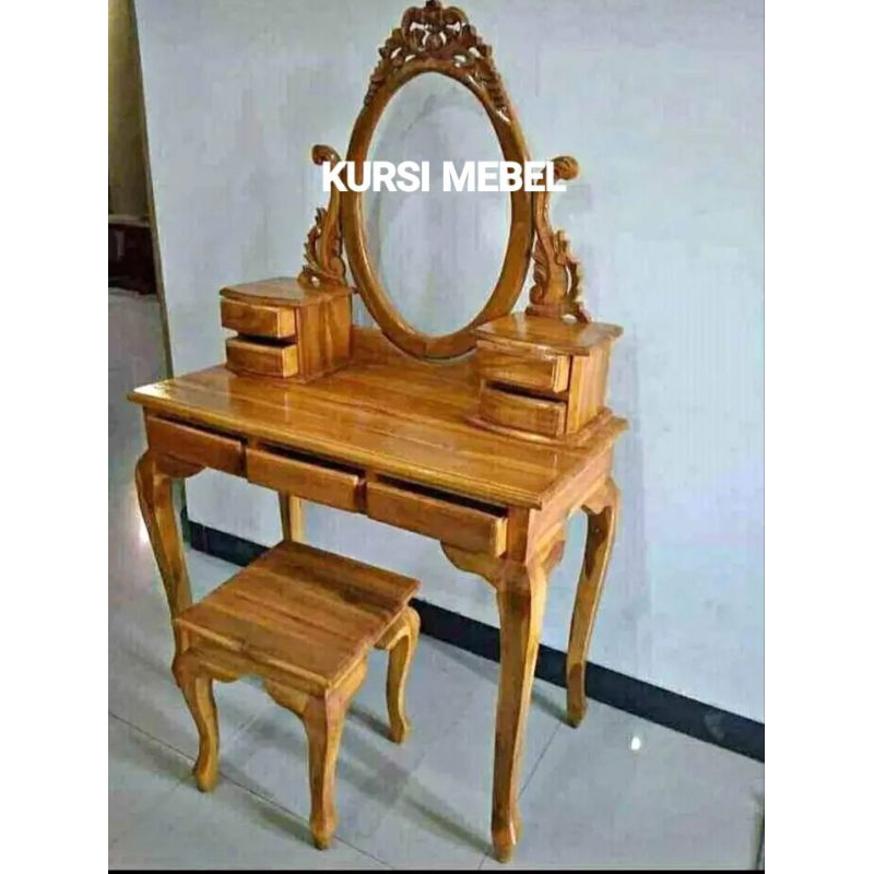meja rias tolet kayu jati jepara furniture