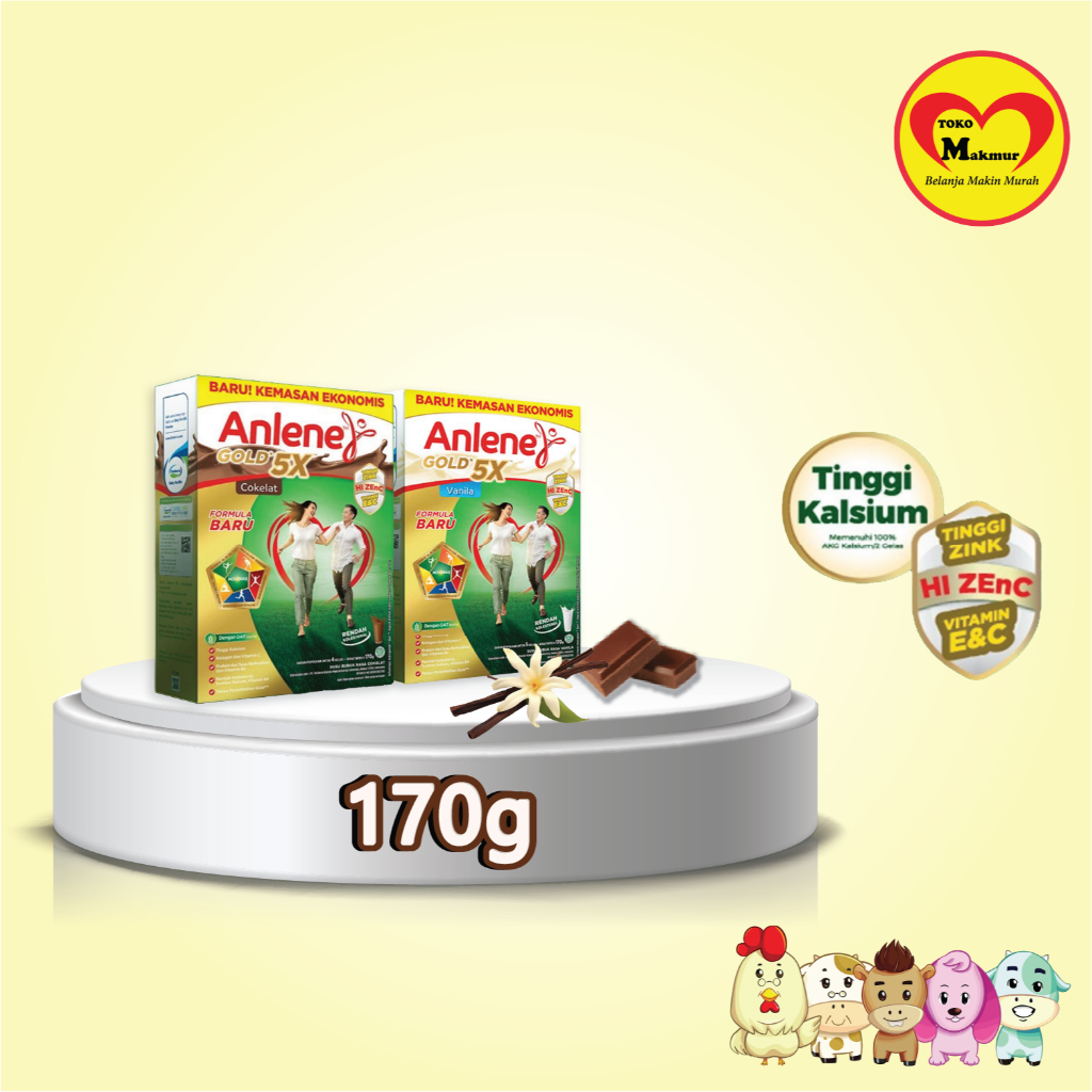 

Anlene Gold 5X Vanila / Coklat 170gr / Toko Makmur Kapas Krampung