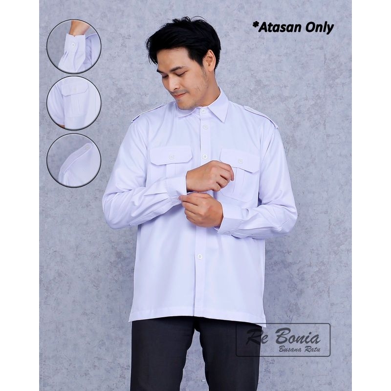 kemeja pria seragam putih ASN seragam putih PNS kemeja putih pria baju Pemda ASN baju putih