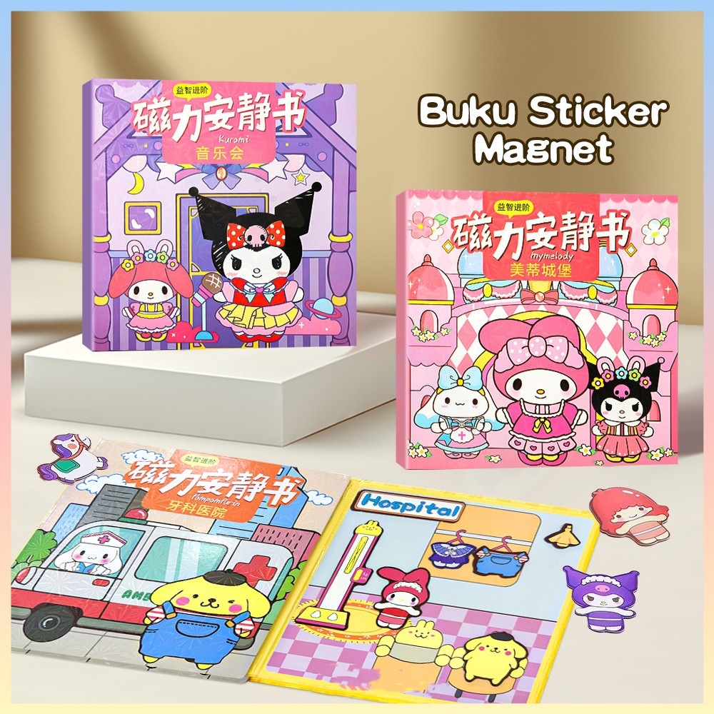 

Buku Stiker Magnet Sanrio / Magnetic Sticker Book / Quite Book Sanrio
