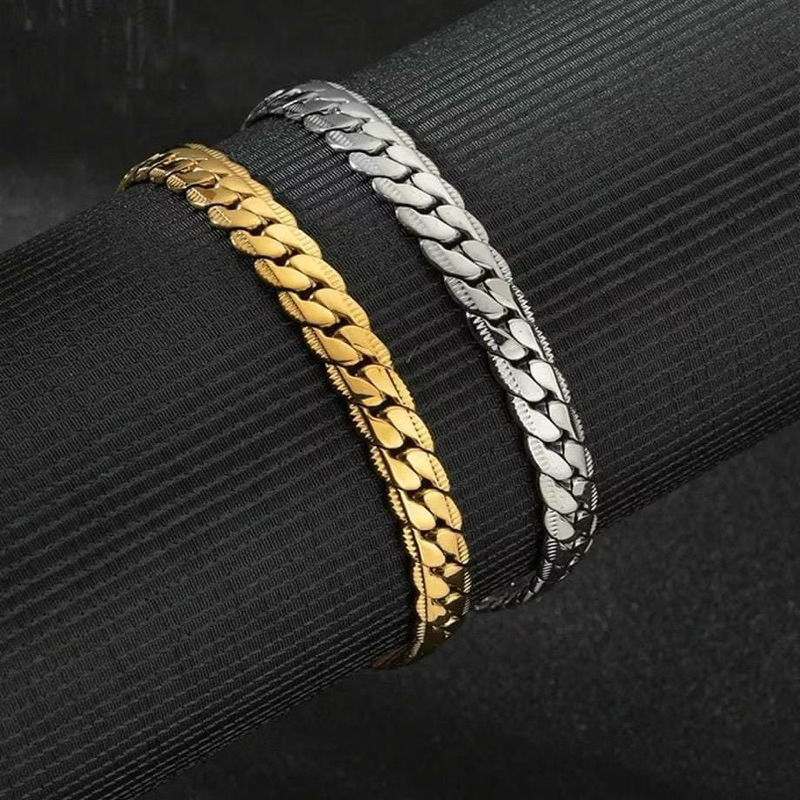 Gelang RANTAI Unisex Gelang Rantai Pria Gelang sisik Naga Titanium Gelang RANTAI Gelang Anti Karat G