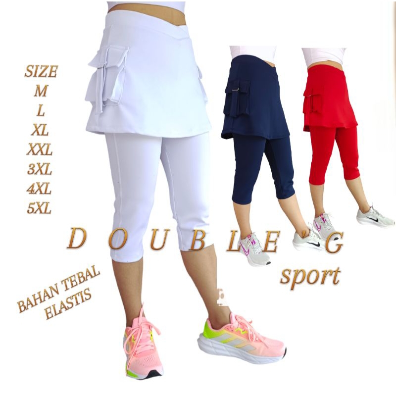 celana rok kantong 7/8 /celana olahraga/celana senam 7/8 wanita aerobic/ celana senam 7/8 wanita imp