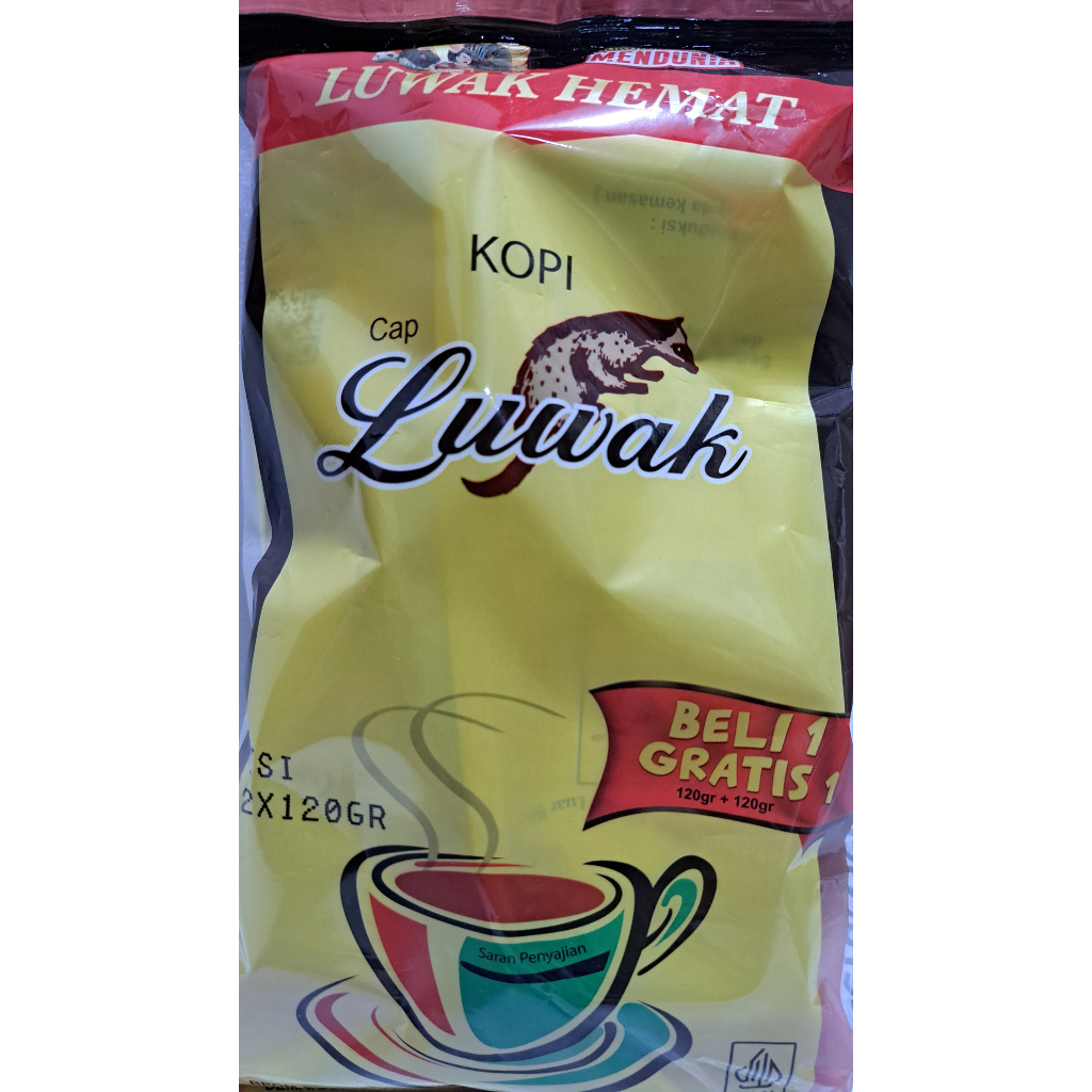 

Kopi Luwak Super Hemat 120gr / GRATIS 120gr