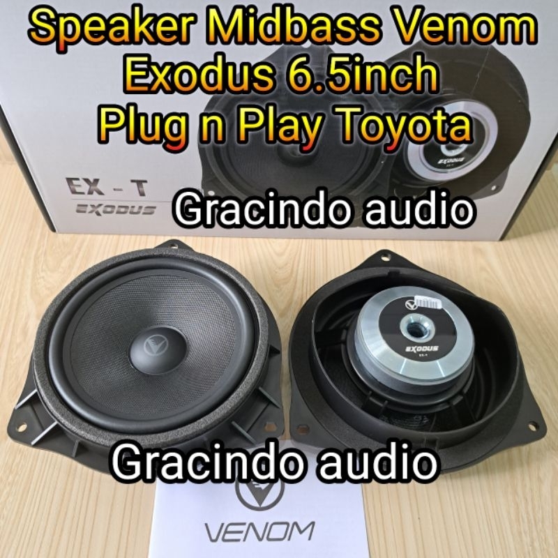 Speaker Midbass Venom Exodus 6.5inch Plug N Play Pintu Mobil Toyota Innova Zenix Original Venom