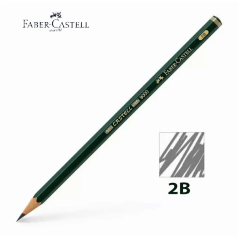 

D3W! pensil 2B FABER CASTELL 9000 graphite pencils for computer original