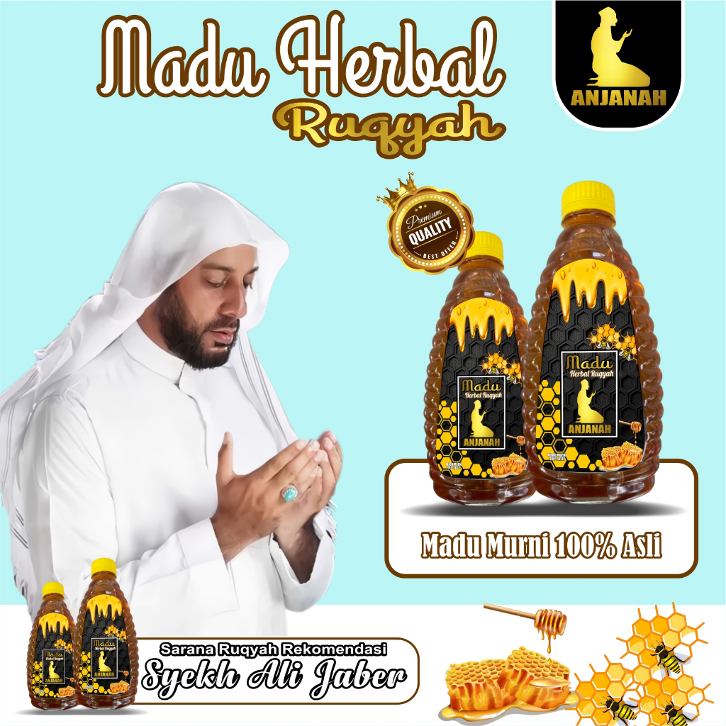 

Anjanah Madu Asli 100% + Ruqyah & Herbal Murni Nektar Multiflora Pure Raw Honey Untuk Kesehatan