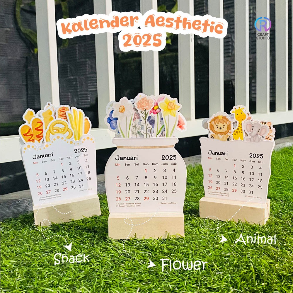 

Kalender 2025 Aesthetic | Kalender Meja 2025 | Kalender 3D 2025 | Kalender Duduk