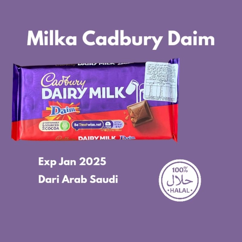 

Milka Cadbury Daim Coklat Impor Arab