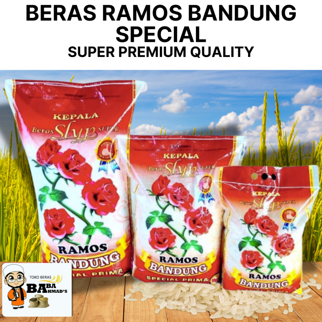 

BERAS RAMOS BANDUNG SPECIAL SUPER PREMIUM QUALITY - 5KG/10KG/15KG/20KG/25KG