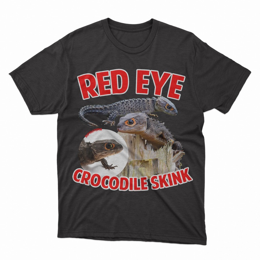 KAOS RED EYE CROCODILE SKINK TEES - BY REPTILETOPIA