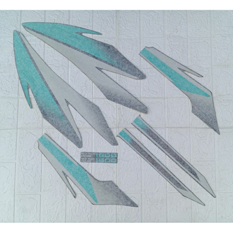 Striping sticker body Honda gl pro gl max tahun 1996-1997 biru Original