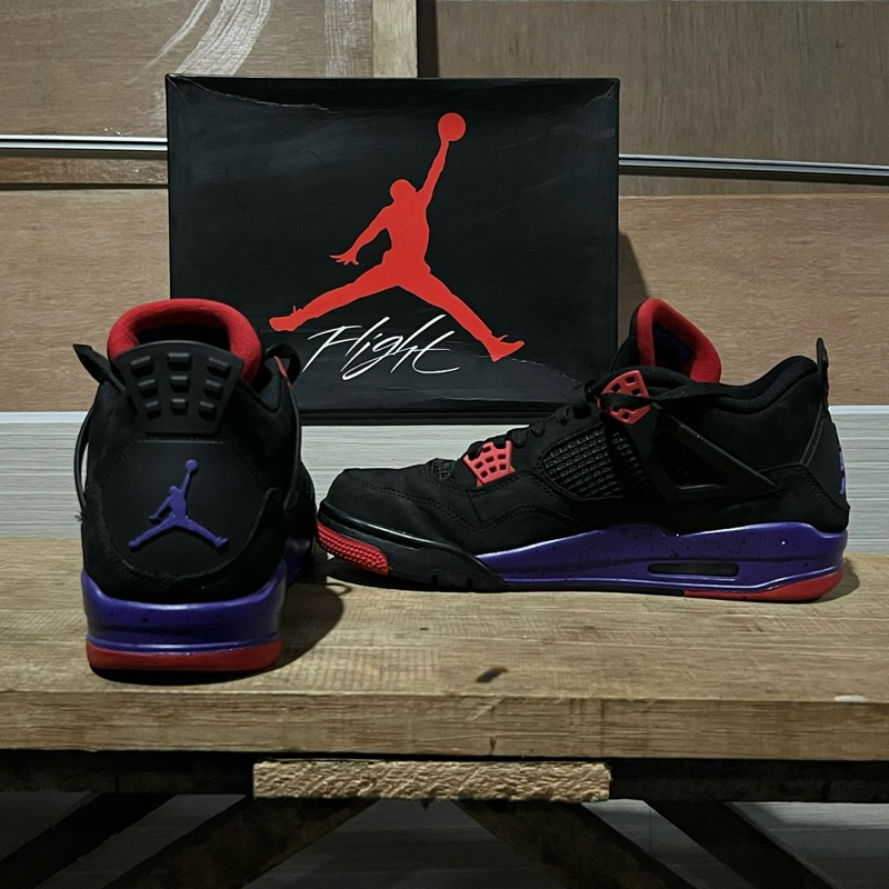 NIKE Air Jordan Retro 4 Raptor Court Purple Size 43