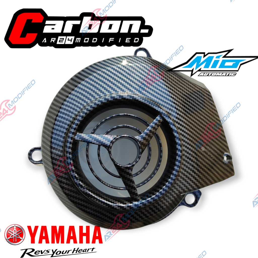 Cover Tutup Kipas Mio karbu WTP Carbon Celup Motif Twill Kevlar