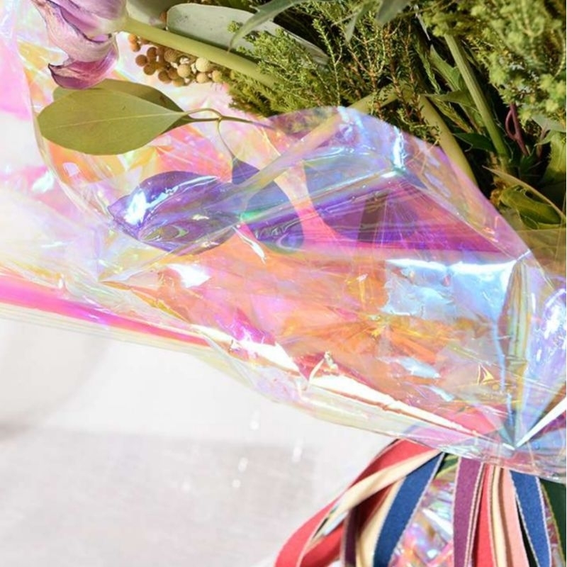 

[5 LEMBAR] HOLOGRAM TRANPARENT PAPER-kertas bunga hologram bening