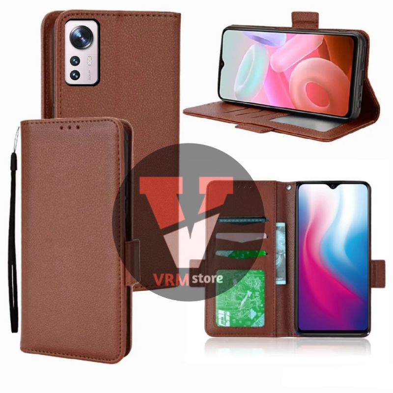 Case Flip Xiaomi 12 Lite Soft Case Flip Wallet Flip Cover Leather Premium Case HP