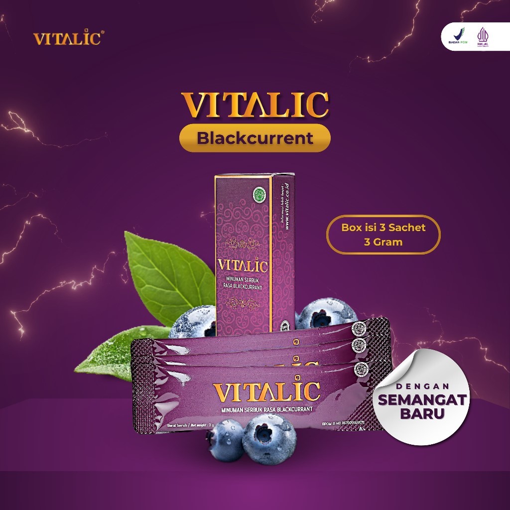 VITALIC 3 SACHET MINUMAN SERBUK UNTUK VITALITAS STAMINA PRIA DEWASA