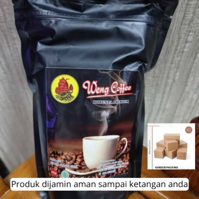 

Kopi Bubuk Weng Coffee Robusta Premium (500 GR) Kemasan Black Original