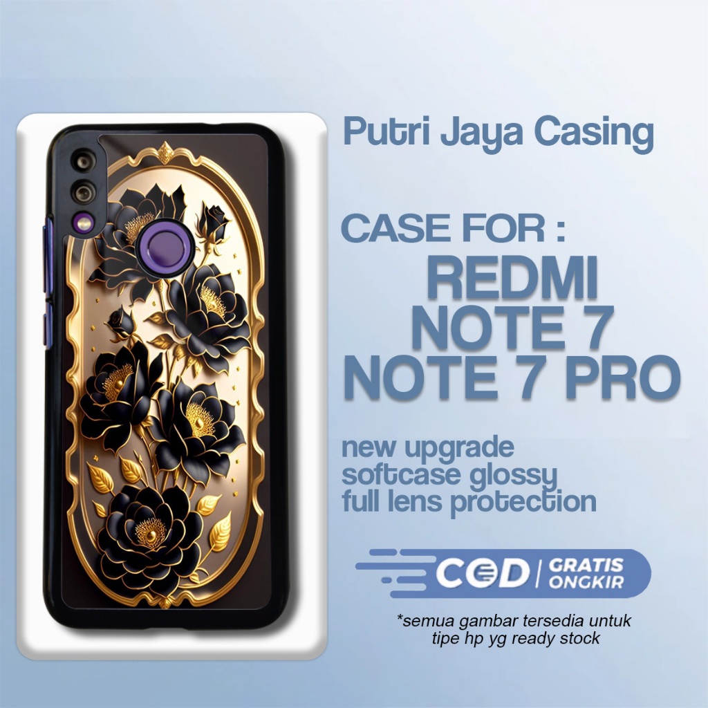 Casing Xiaomi Redmi Note 7 Terbaru Bunga Baru Case Redmi Note 7 Pro Hardcase Softcase Glosy Terlaris