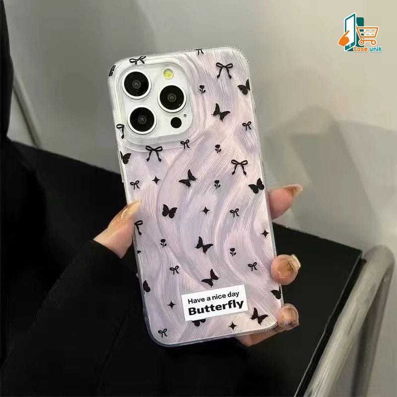 SS964 GL069 Case For XIAOMI REDMI NOTE 7 8 9 10 11 11S 12 13 POCO M3 M6 X6 X3 PRO Purple Butterfly B
