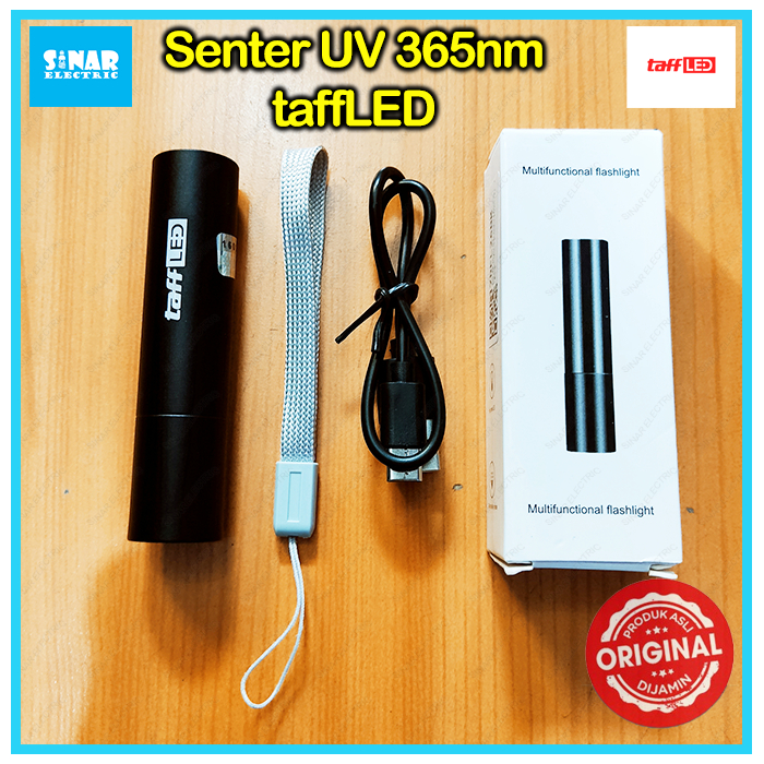 Senter UV Ultraviolet 365nm Type C Money Detector Pet Urine Cek Uang TaffLED