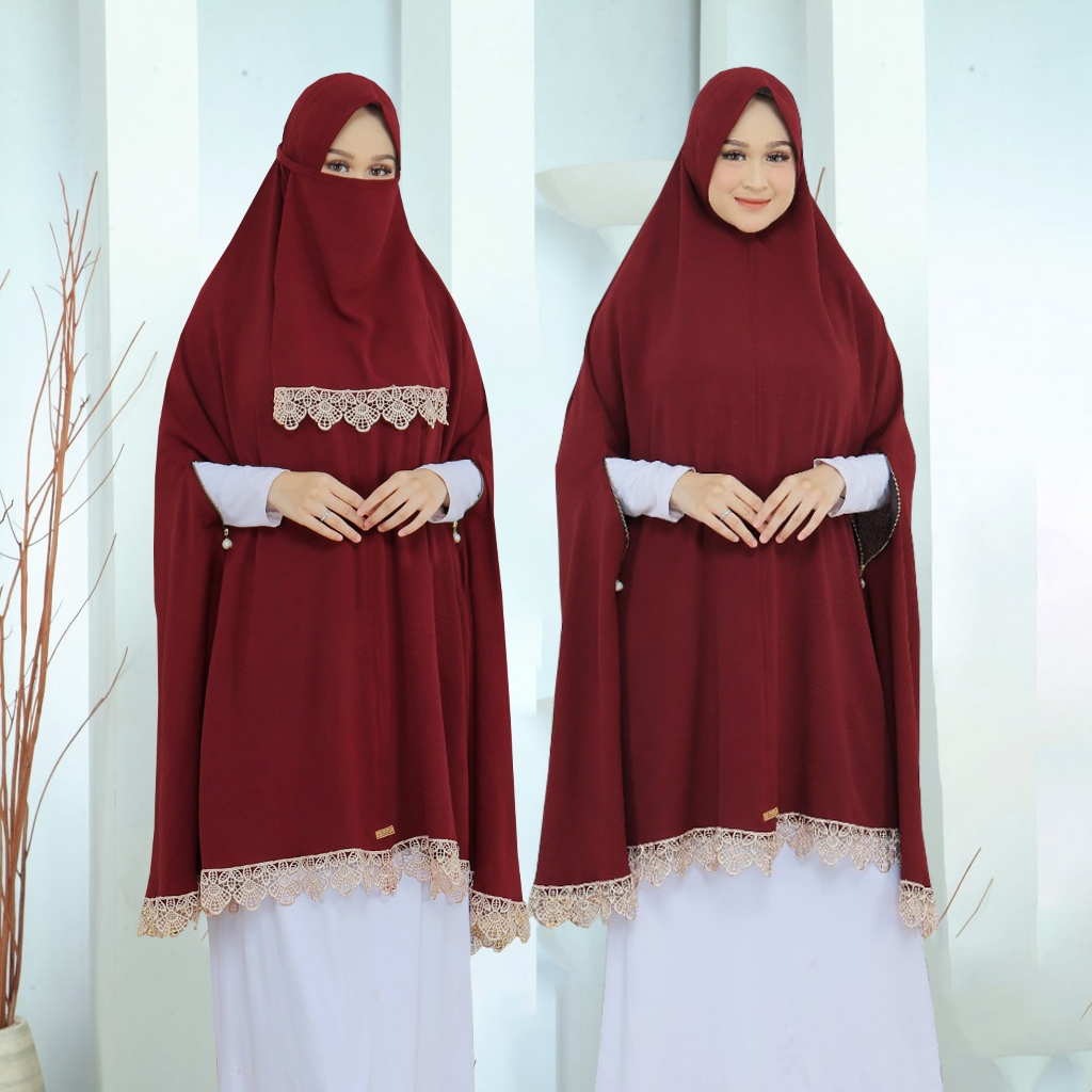 BISA COD Hijab Syari Jumbo Kode RENDATING Pet Antem Bahan Kringkel Premium By Ory AjeZas Collection